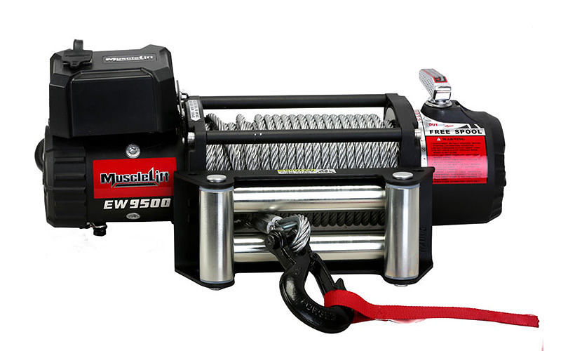כננת מאסליפט  9500 ליברות כבל פלדה מנוע 6.6HP