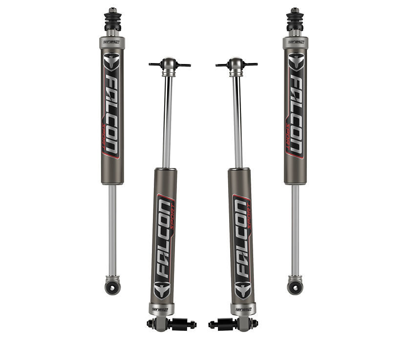 סט בולמים FALCON סדרה 2.1 מונוטיוב לרנגלר JL עם 4 דלתות להגבהה 2''-3.5''