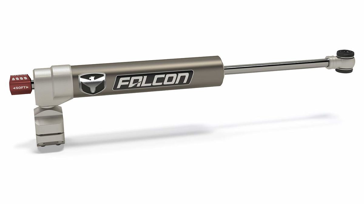 בולם הגה FALCON NEXUS 2.2 לרנגלר JL+JT מתכוונן עם מתאים להגבהה 5/8