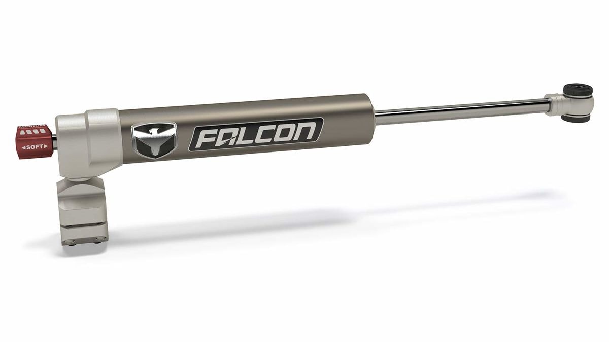 תמונה נוספת של בולם הגה FALCON NEXUS 2.2 לרנגלר JL+JT מתכוונן עם מתאים להגבהה 5/8
