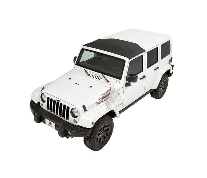 תמונה נוספת של כיסוי סאנריידר מקורי בסטופ  BLACK TWILLרנגלר JK