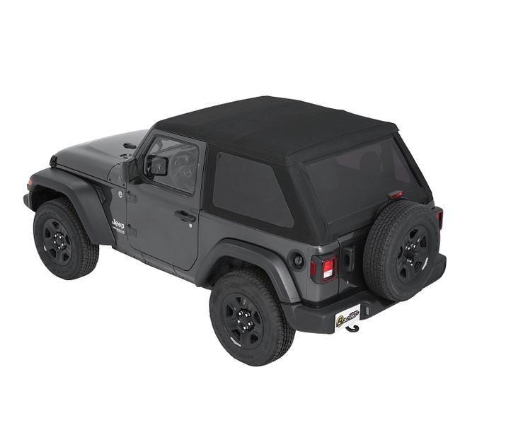 תמונה נוספת של כיסוי טרקטופ BLACK TWILL בסטופ מקורי רנגלר JL עם 2 דלתות