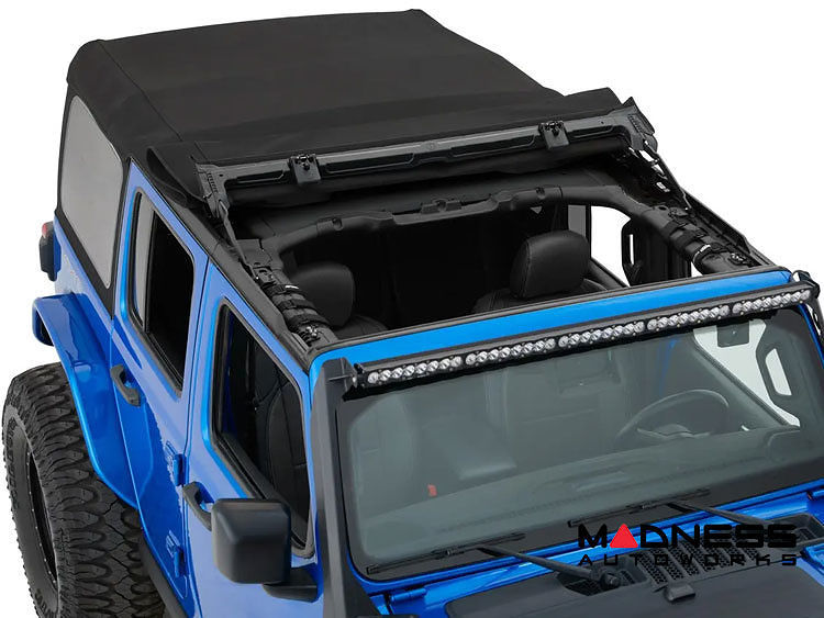 כיסוי בסטופ SUPERTOP SQUAREBACK רנגלר JL עם 4 דלתות BLACK TWILL