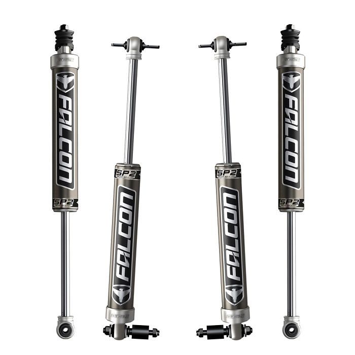 סט בולמים FALCON סדרה 2.1 SP2 מונוטיוב לJK עם 2 דלתות להגבהה 1.5''-2.5''