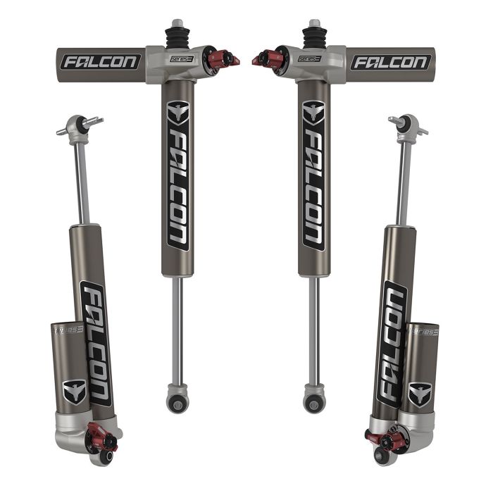 תמונה 2 של סט בולמים FALCON סדרה 3.3 עם מיכל מתכוונן לJK עם 4 דלתות למהלך 3''-4.5''