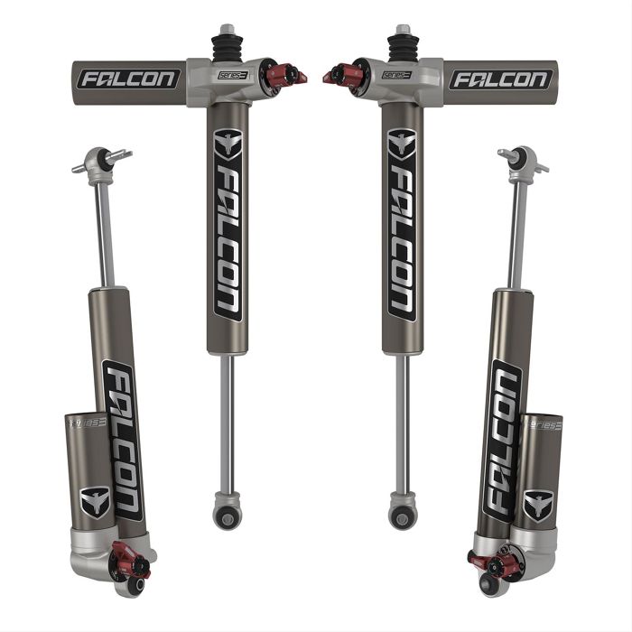 תמונה 2 של סט בולמים FALCON סדרה 3.3 עם מיכל מתכוונן JK עם 2 דלתות להגבהה 3''-4.5''